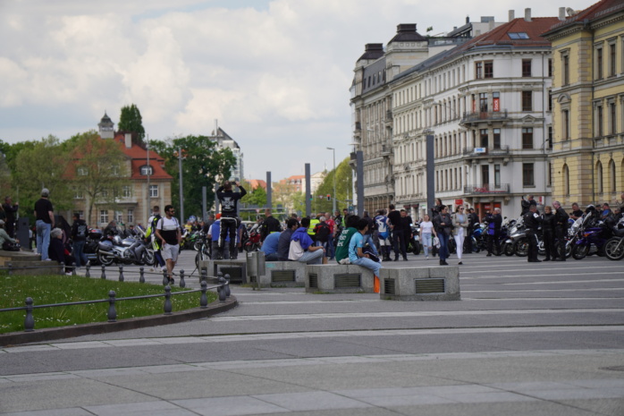 Biker-Demo Simsonplatz.