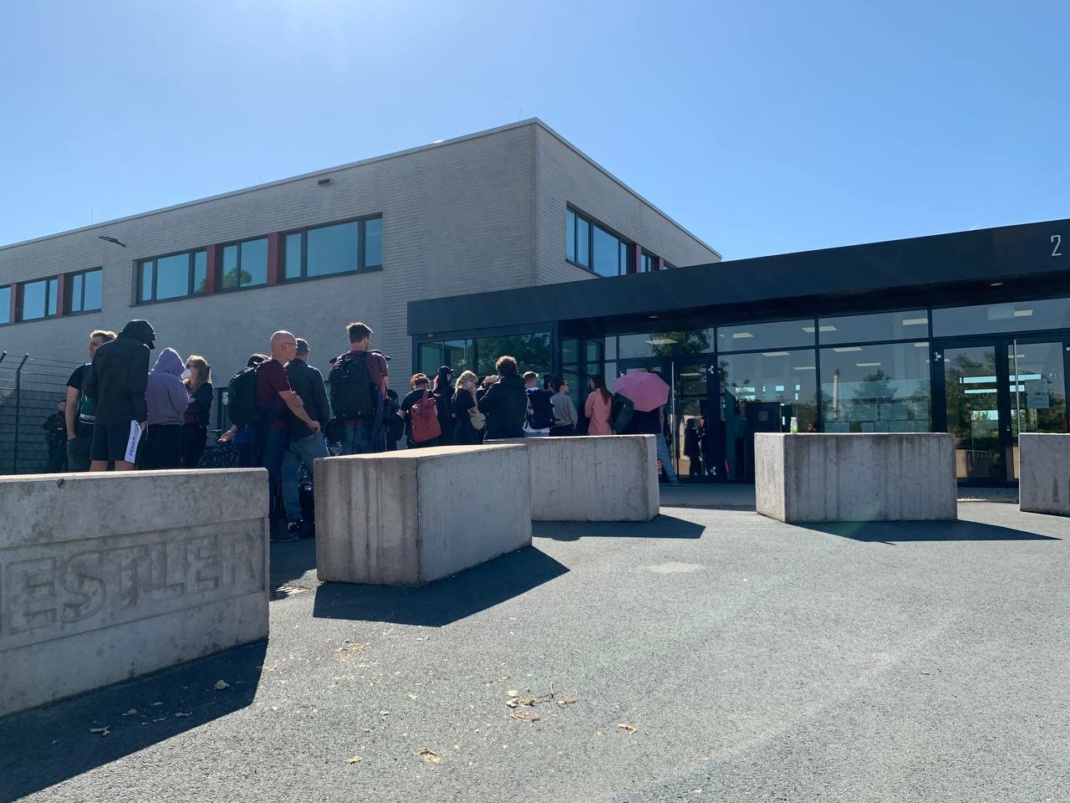 Urteilsverkündung im Prozess gegen Lina E. in Dresden. Foto: LZ