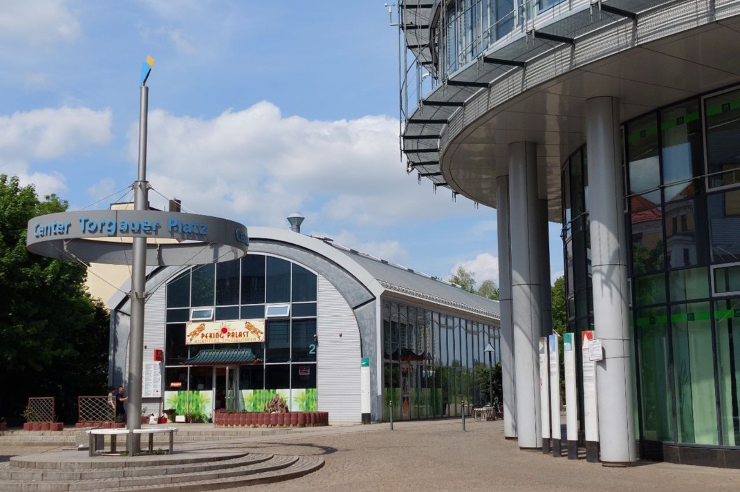 Blick auf das Center Torgauer Platz.