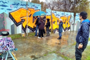Graffiti-Aktion des Sachgebietes. Foto: SG Straßensozialarbeit