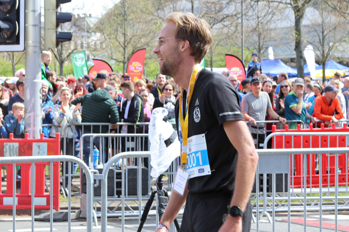 Als Sieger im Ziel: Nic Ihlow (SC DHfK Leipzig). Foto: Sabine Eicker
