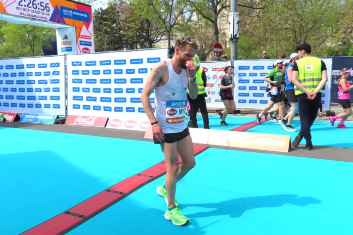 Marus Schöfisch in Wien: „Noch irgendwie ins Ziel gebracht“. Foto: privat