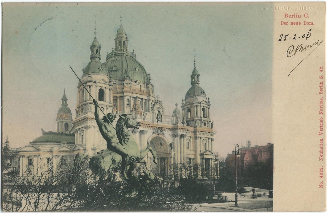 Berliner Dom auf historischer Postkarte von 1906