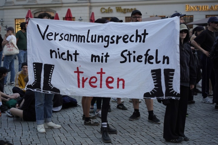 Demo von „Leipzig nimmt Platz“ am 5. Juni 2023 in Leipzig. Foto: Tom Richter