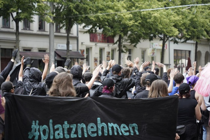 Demo von „Leipzig nimmt Platz“ am 5. Juni 2023. Foto: Tom Richter