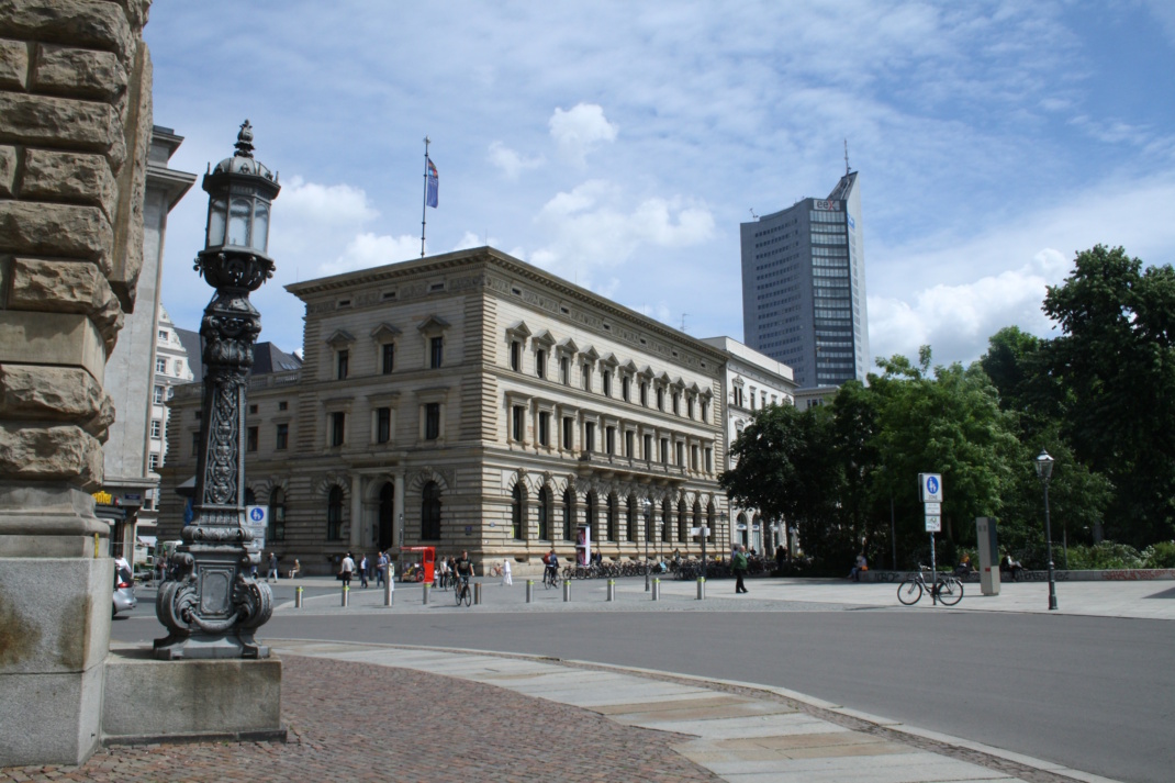Musikschule in Leipzig von außen.