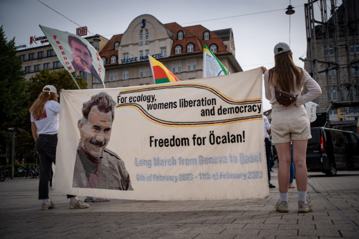 „Freiheit für Öcalan“ - Demonstration (Kurdistan Tage Leipzig) Foto: Ferdinand Uhl