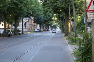Blick auf die Käthe-Kollwitz-Straße.