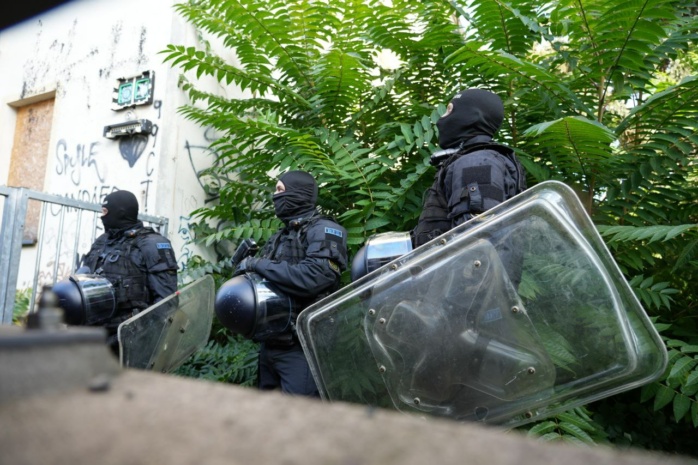 Die Hausbesetzung "Helium" wird geräumt. Foto: Gregor Wünsch