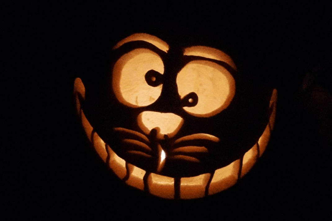 Halloweenkürbis beleuchtet