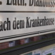 Hinweisschild Krankenhaus.