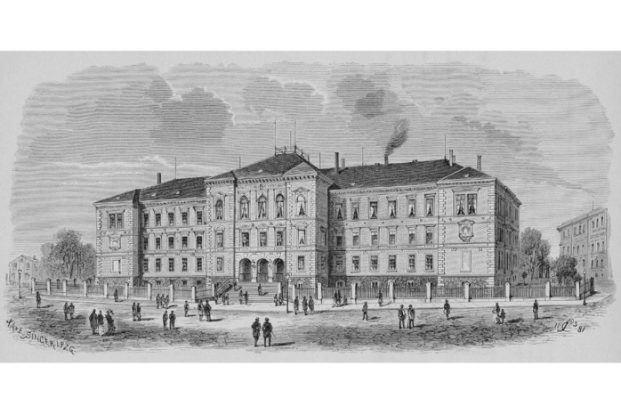 Das Gymnasium zur Eröffnung 1880. Gemeinfrei, CC0, https://commons.wikimedia.org/w/index.php?curid=128031417