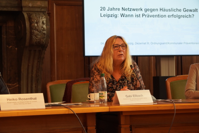 Gabi Eßbach bei der 44. Leipziger Sicherheitskonferenz. Foto: Yaro Allisat