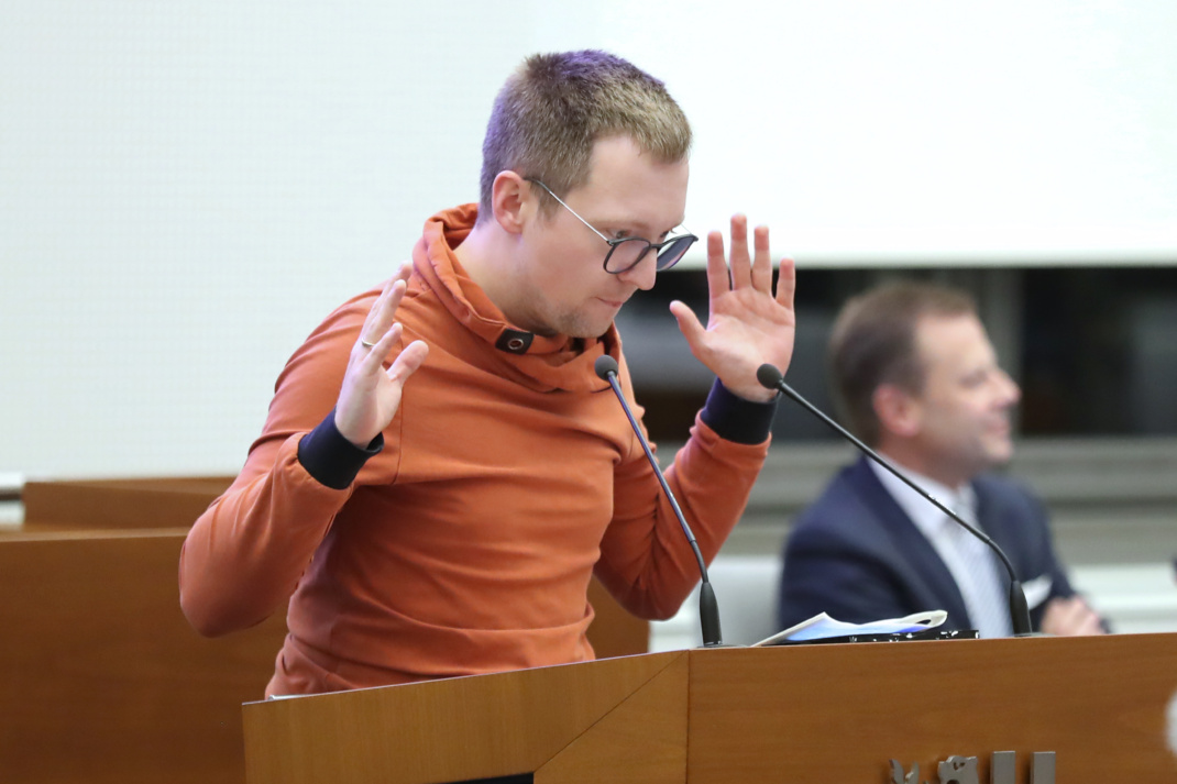 Oliver Gebhardt im Stadtrat.