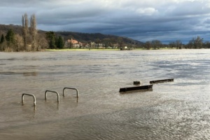 Elbe- Hochwasser 26.12.2023 in Dresden © Martin Engmann