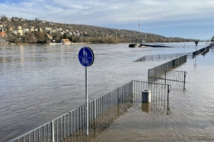 Hochwasser an der Elbe.