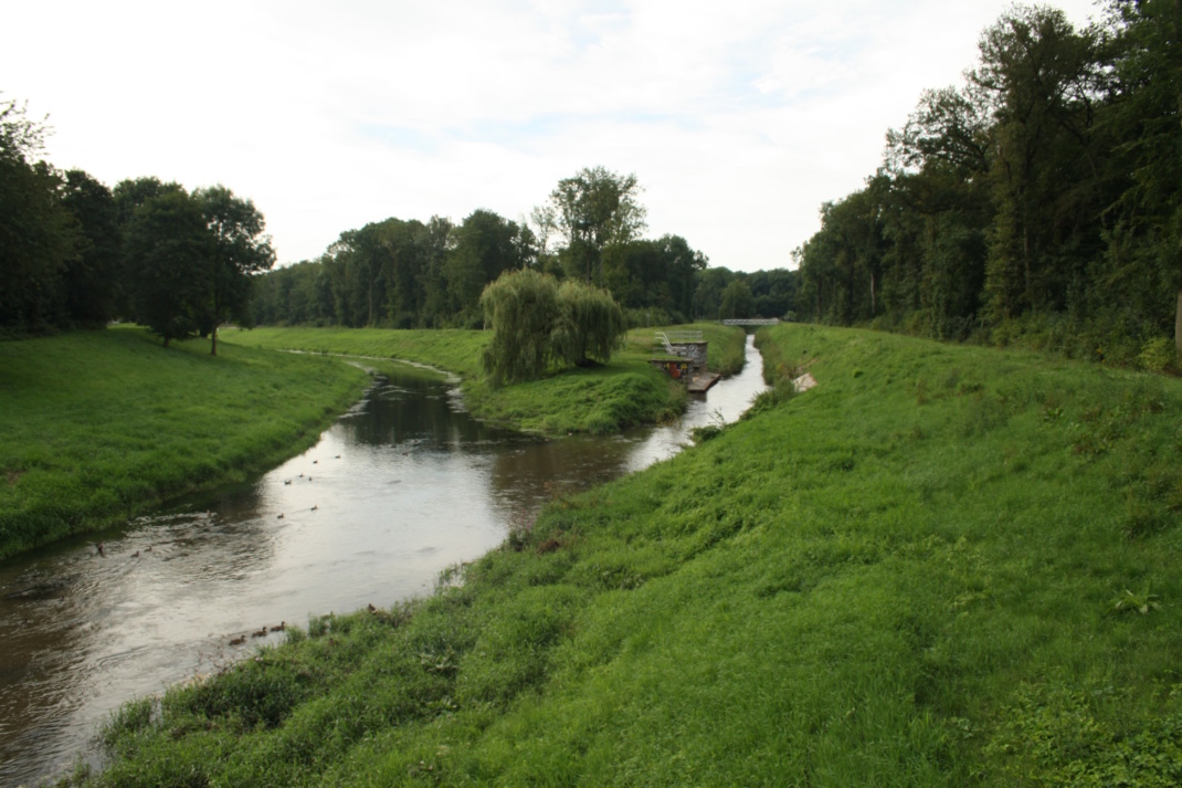 Landschaft, Zusammenfluss von Gewässern.