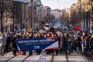 Demonstration in Halle am 20. Januar 2024. Foto: Ferdinand Uhl