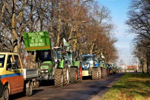 Traktoren bei Agrarprotest.