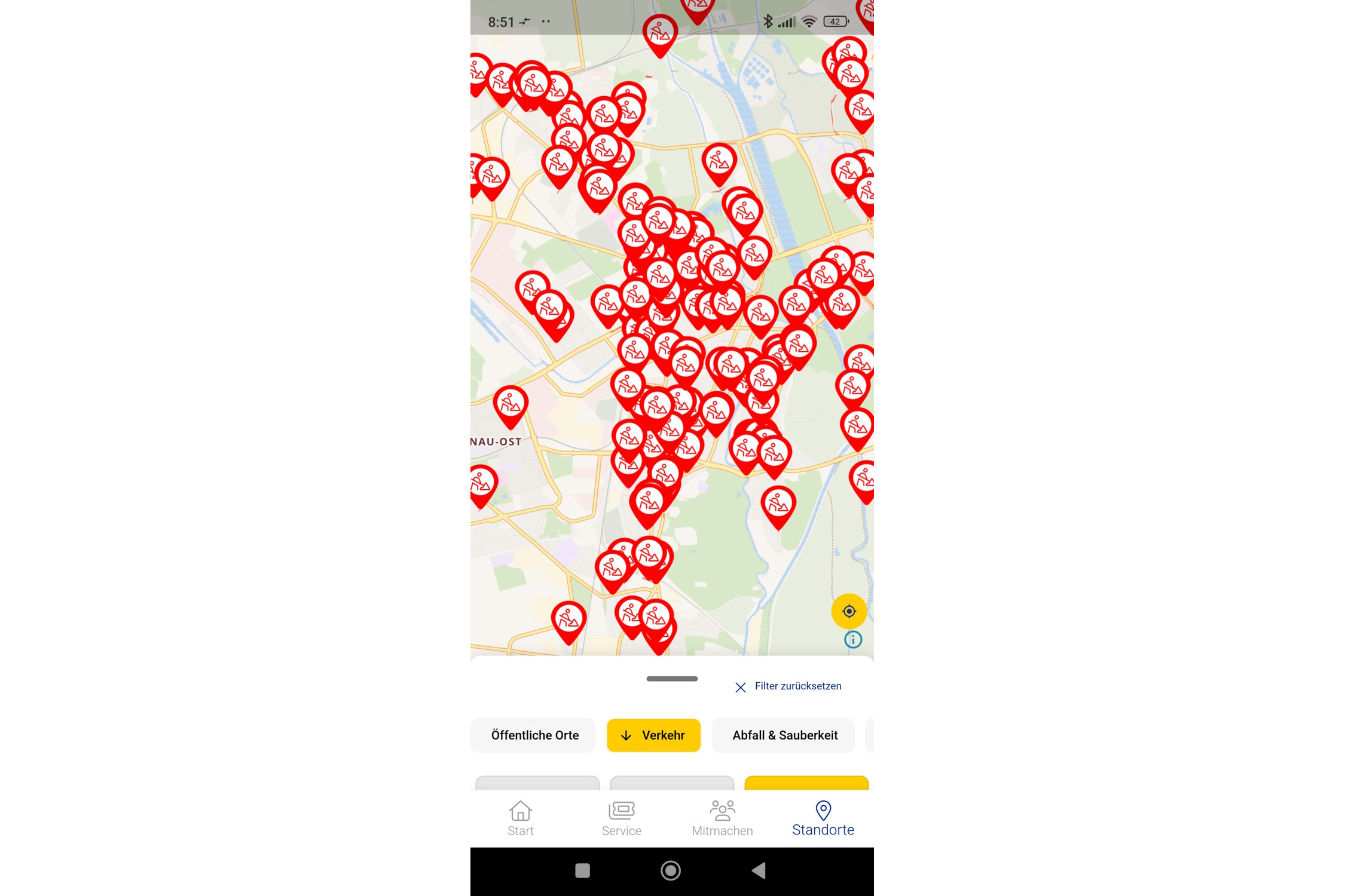 Die „Baustellen“-Seite der Leipzig-App. Screenshot: Thomas Köhler