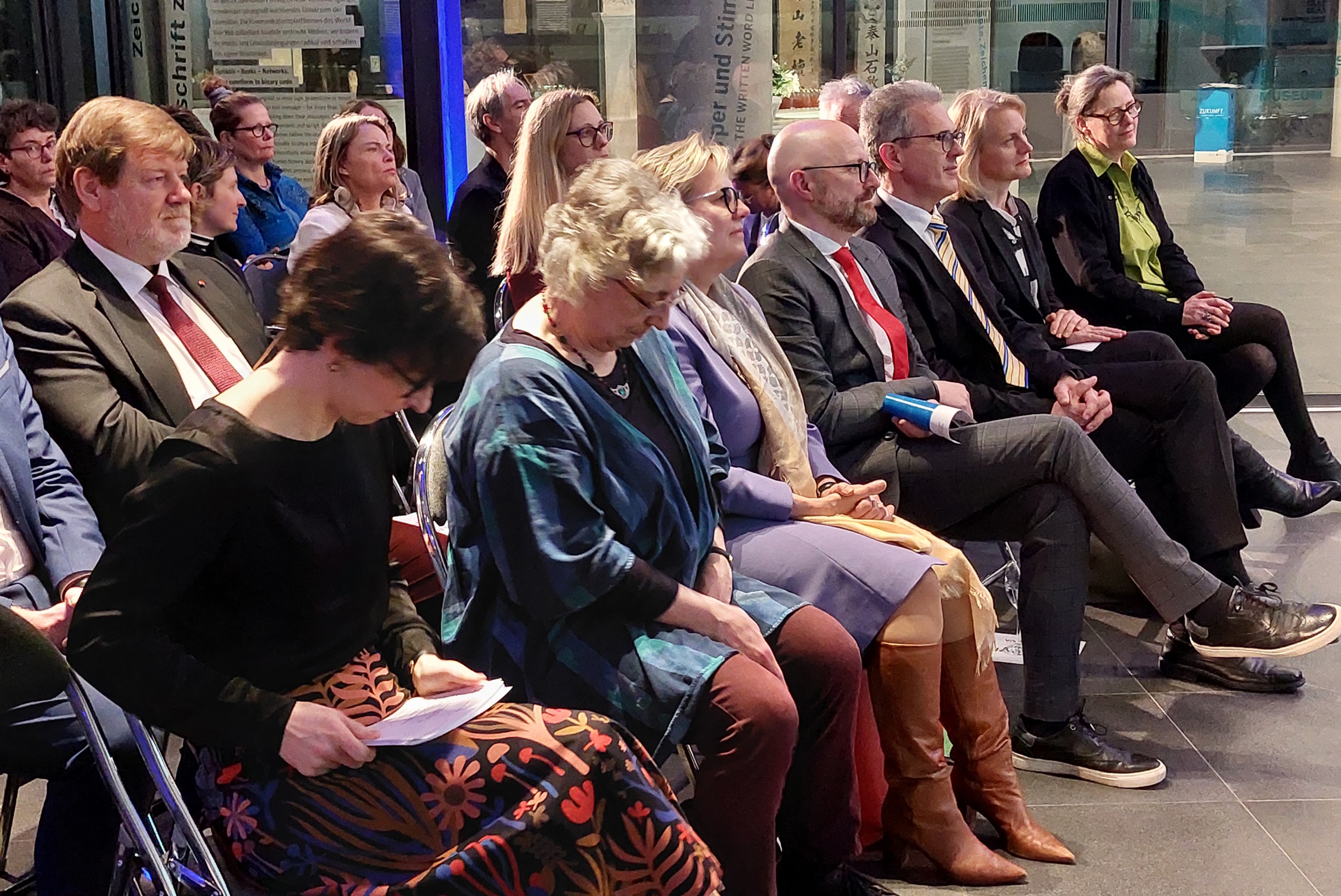 Publikum bei der Verleihung des Sächsischen Verlagspreises am 6. Februar im Buch- und Schriftmuseum in Leipzig. Foto: Sabine Eicker