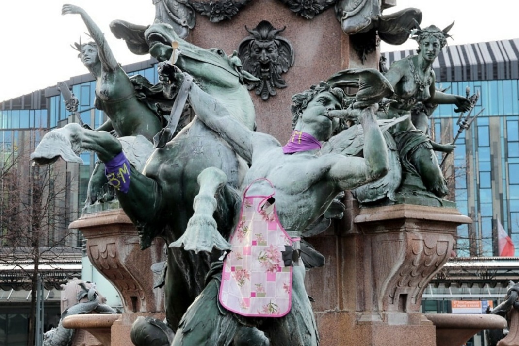 Mendebrunnen am Aktionstag.