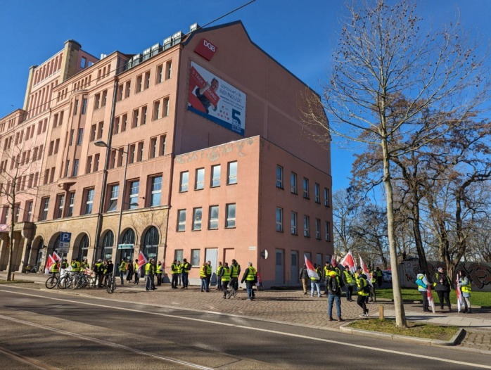 Volkshaus in Leipzig auf der Karl-Liebknecht-Straße am 19. März 2024