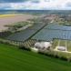 Solarthermie-Anlage, visualisiert aus der Vogelperspektive.