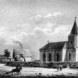 Historische Abbildung einer Kirche.