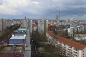 Über den Dächern Leipzigs. Foto: Sabine Eicker