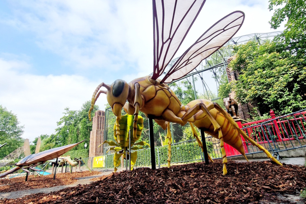 Übergroßes Wespenmodell.