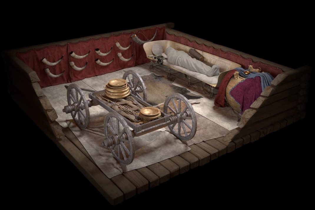 Zentralgrab, visualisierte Darstellung.