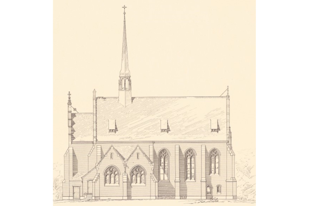 Historische Kirchenzeichnung.