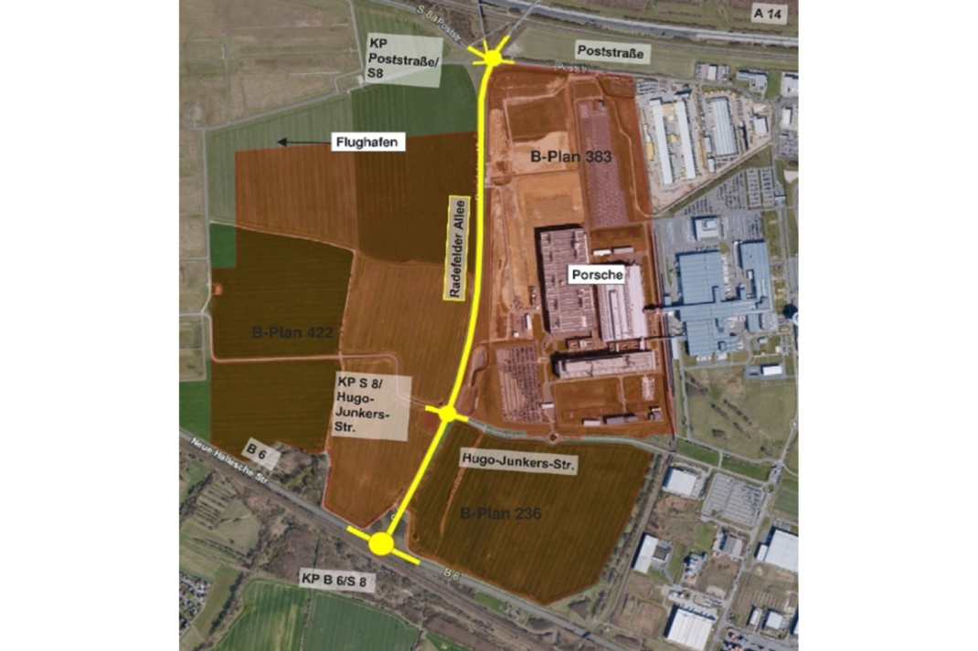 Die Radefelder Allee in einer Skizze der Stadt für die Planungsvorlage. Grafik: Stadt Leipzig