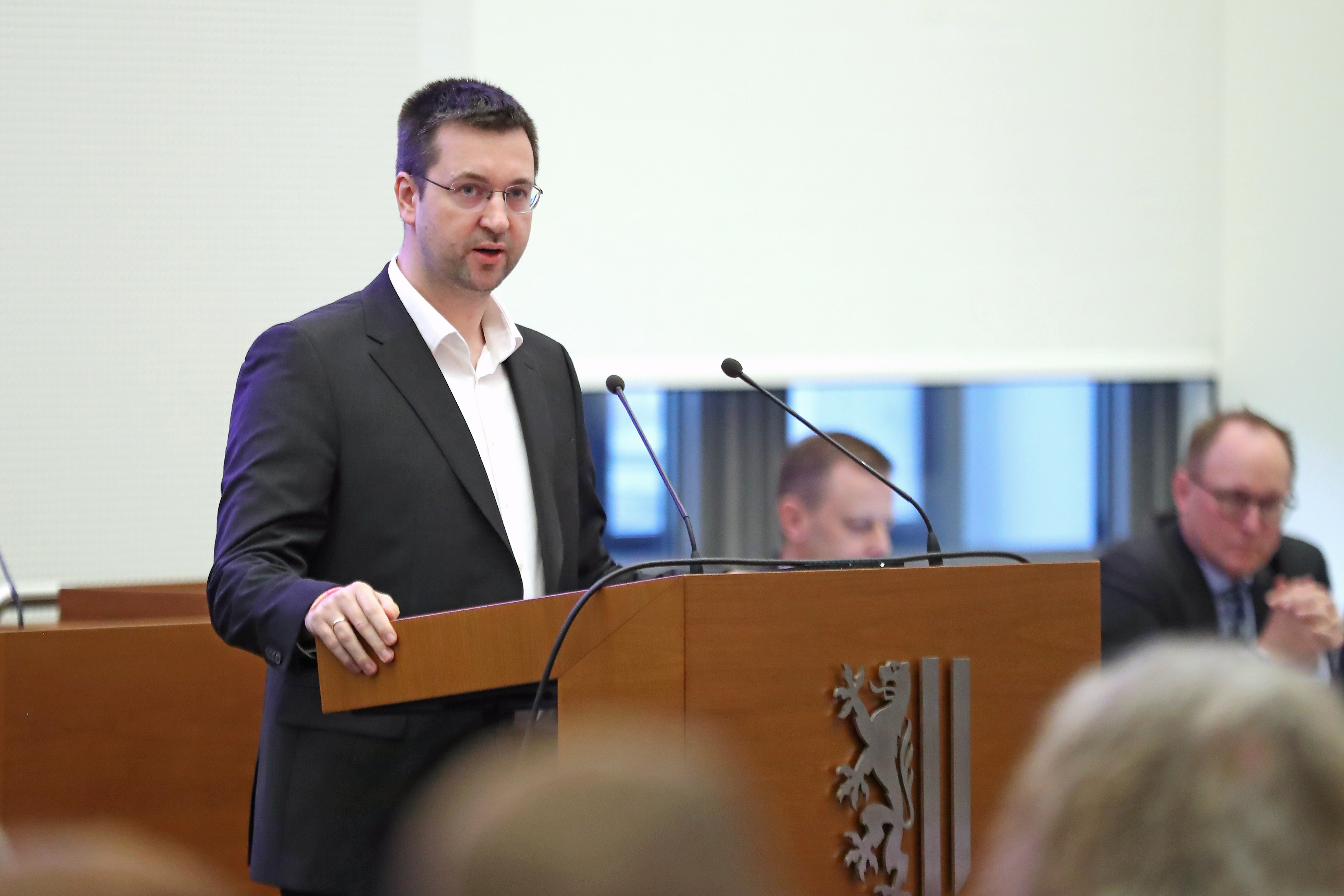 Herr Eric Recke (BSW) im Leipziger Stadtrat am 15.01.25. Foto: Jan Kaefer