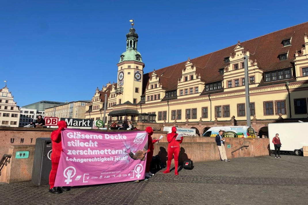 Aktion zum feministischen Kampftag. Foto: LZ