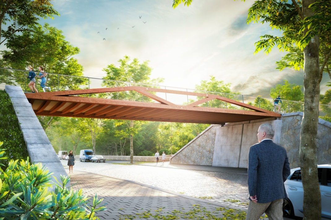 Visualisierter Brückenentwurf.