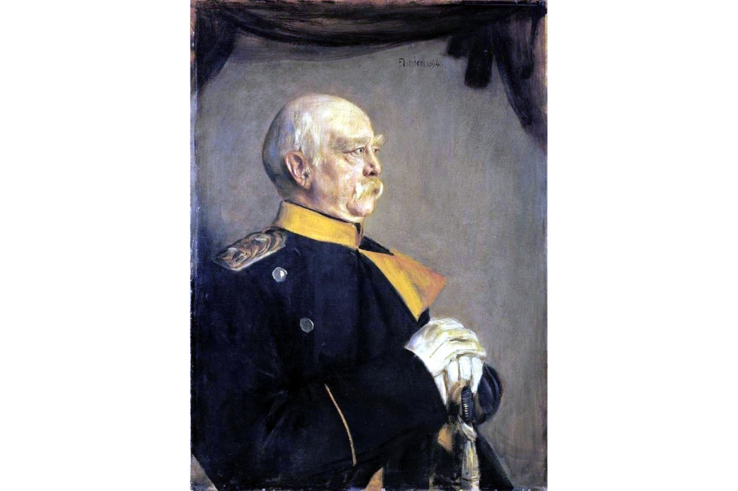 Bismarck auf einem Gemälde.