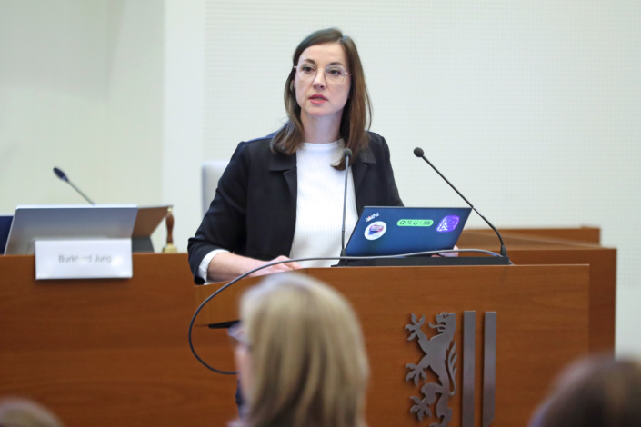 Vicki Felthaus im Stadtrat.