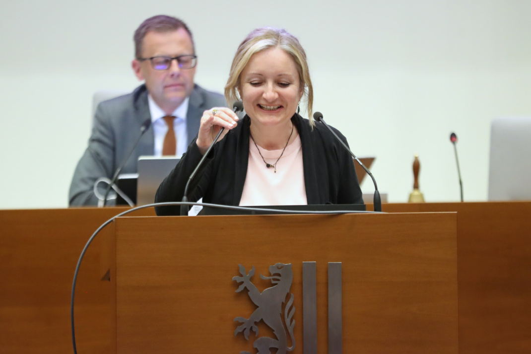 Susanne Scheidereiter im Stadtrat.