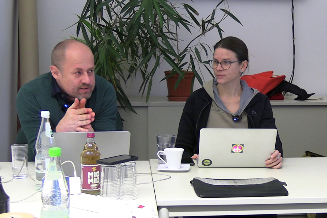 Tobias Peter und Kristina Weyh, bei der Vorstellung der Haushaltanträge am 30.11.2024.