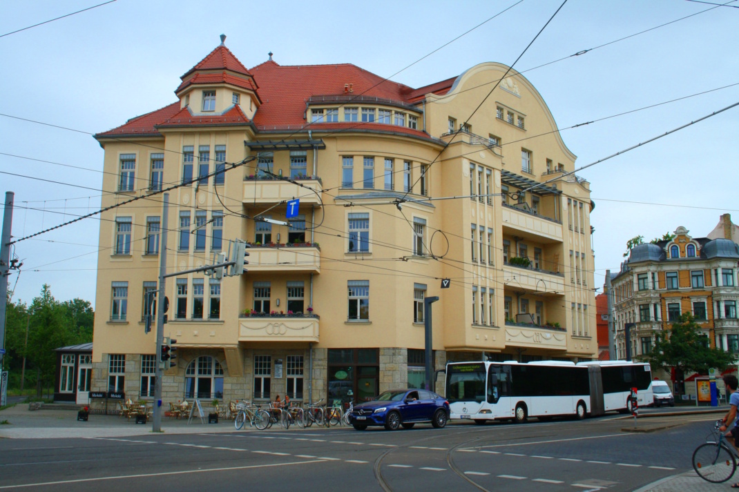 Am Capa-Haus in Lindenau beginnt der Audio-Spaziergang "APRIL 1945". Foto: Ralf Julke