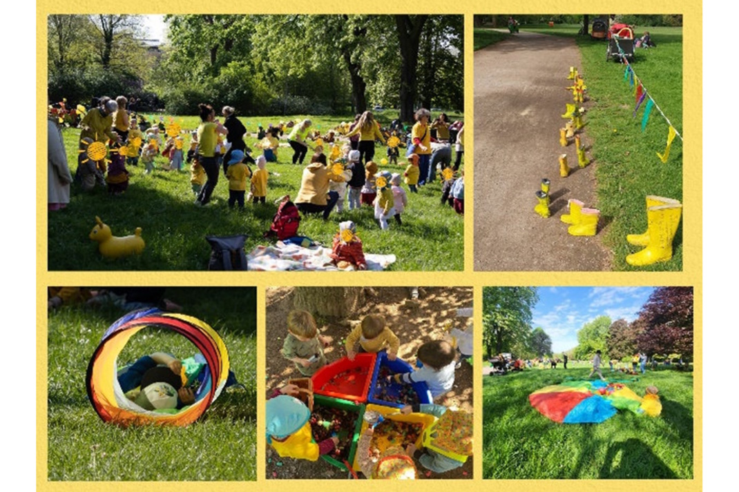 Aktionstag „Kindertagespflege? Selbstverständlich!“ im Mai 2023 im Friedenspark in Leipzig. Foto: IKS