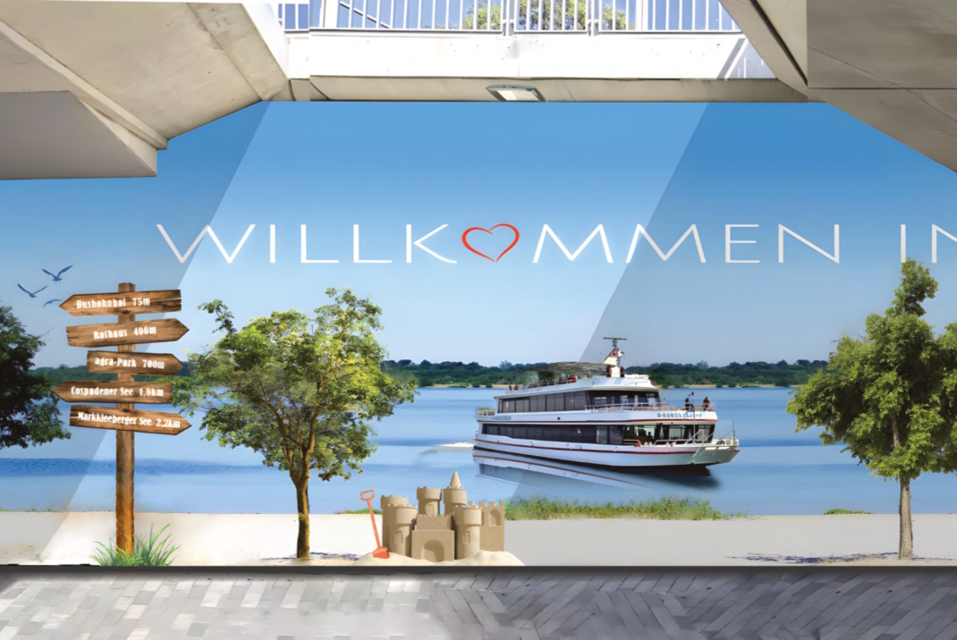 Ausschnitt aus dem Panorama-Bild "Willkommen in Markkleeberg". Foto: Stadt Markkleeberg