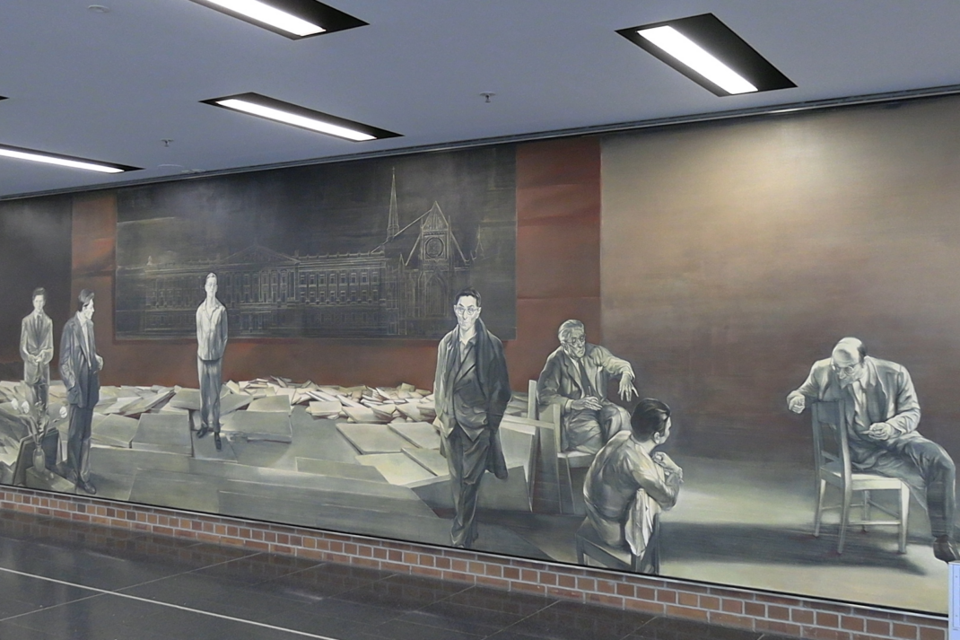 Das Gemälde „Aufrecht stehen.“