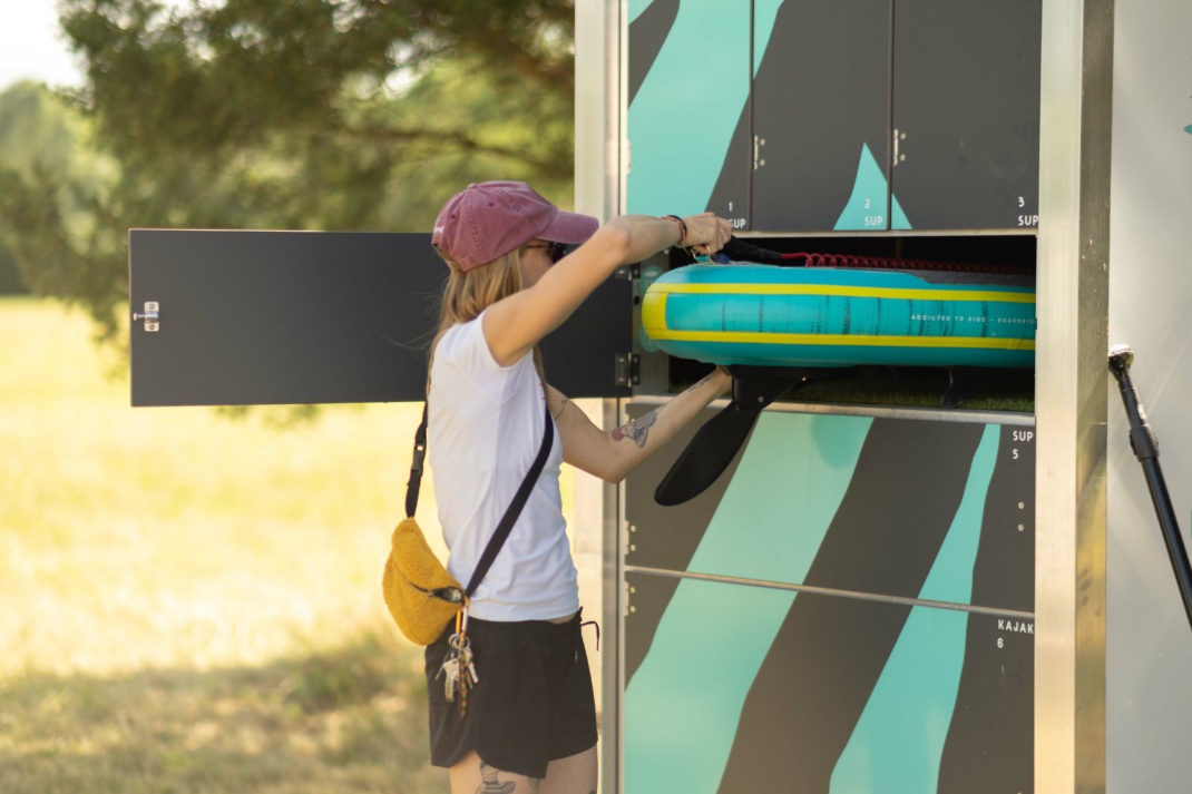 Mit wenigen Klicks aufs Wasser, einfache Buchung per App; Fotocredit: @ringophotoz I @stadthafenleipzig