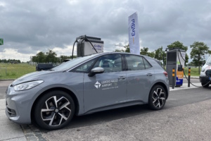 Inbetriebnahme der EnBW-Schnellladestation am Flughafen Leipzig / Halle. Foto: Flughafen Leipzig/Halle