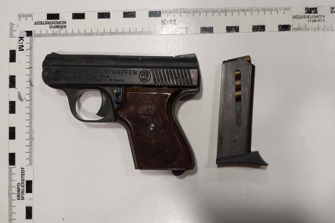 Schreckschusswaffe. Quelle: Bundespolizeiinspektion Dresden