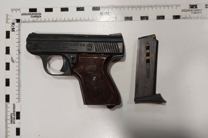 Schreckschusswaffe. Quelle: Bundespolizeiinspektion Dresden