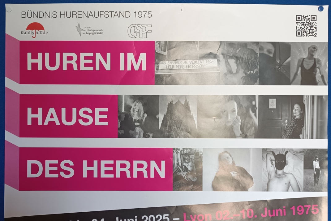 Plakat „Huren im Hause des Herrn.“